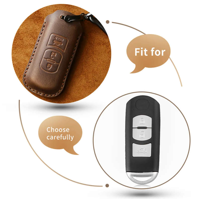 Remote Keychain Smart Car Key Case For Mazda 2 3 5 6 8 CX5 CX7 CX9 M2 M3 M5 2015 2016 2017 2018