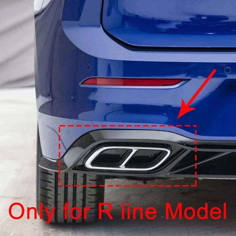 Car Rear Exhaust Pipe Muffler Tip Cover Trim for Golf 8 MK8 Accessories 2020 2021