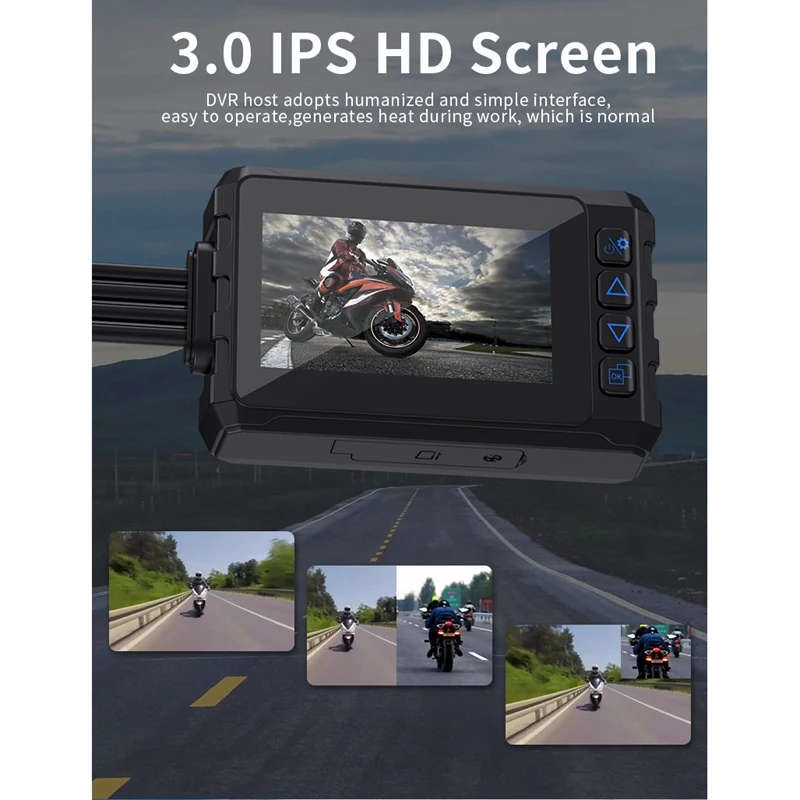 WiFi Motorcycle DVR Dash Cam HD 1080P 150?? Front Rear View Dual Lens Waterproof Camera