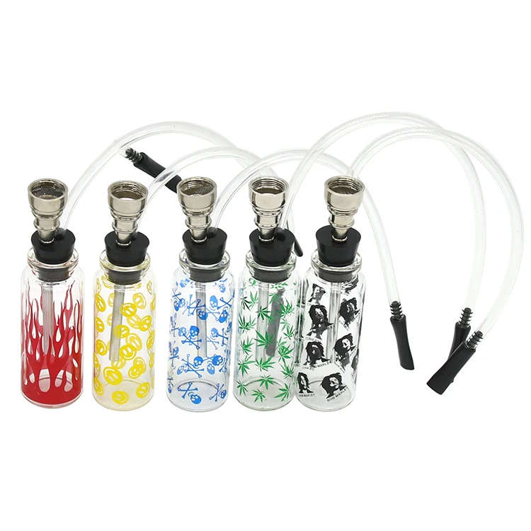 Mini Shisha Hookah Water Tobacco Smoking Pipe Filter Cigarette Holder Bottle - fits in palm