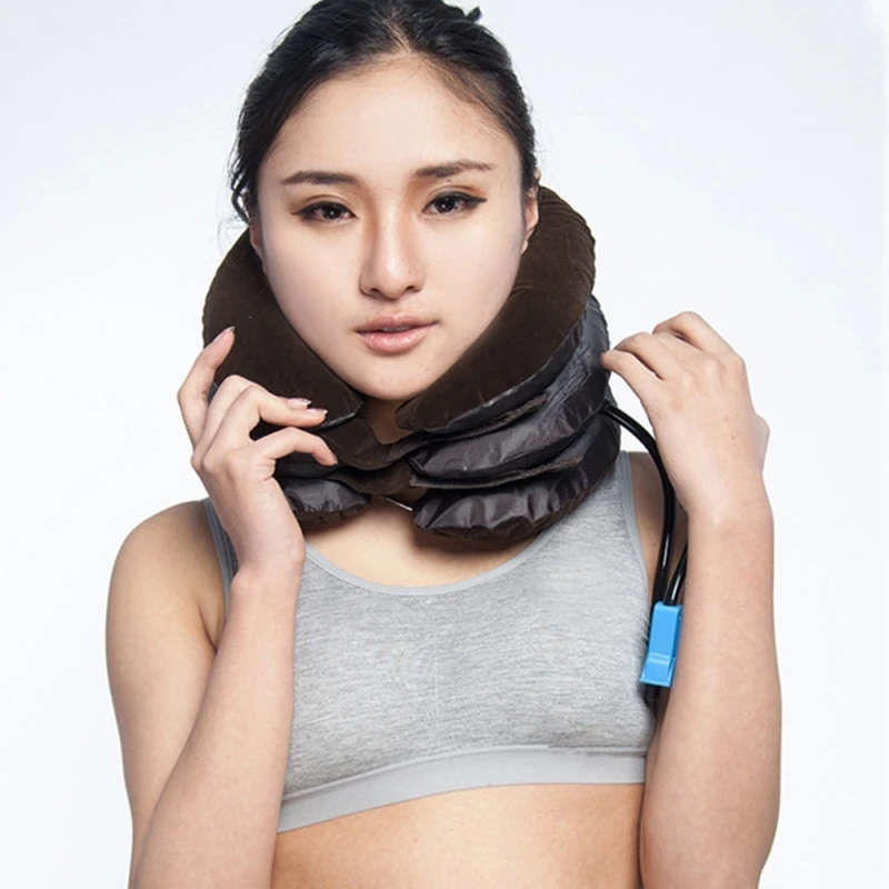 Inflatable Air Cervical Neck Traction Device Soft Head Back Shoulder Neck Massager Relaxation