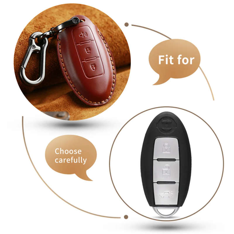 Car Key Case Cover For Nissan Tidda Livida X-Trail T31 T32 Qashqai March Juke Note GTR