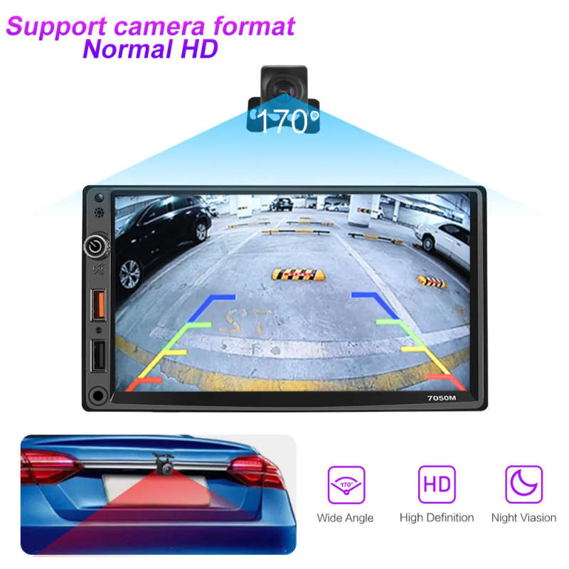 2 Din Car Radio MP5 Player Touch Bluetooth USB FM Multimedia Display 2DIN Auto Radio HD Radio