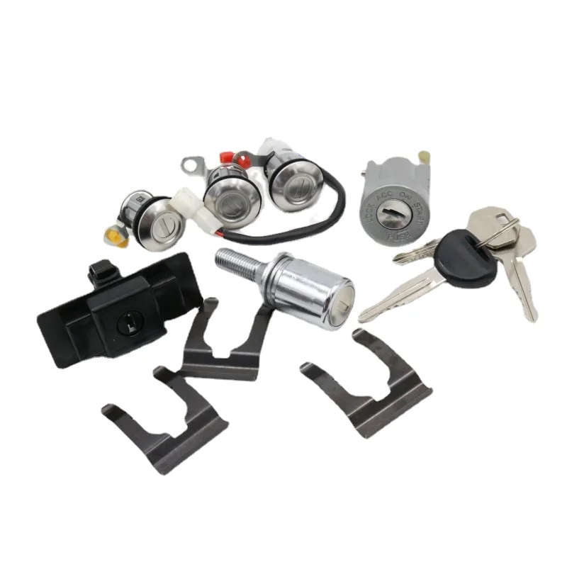 For Mitsubishi Car Ignition/Glove box/Spare tire/Door Lock Cylinder with Key Full Set