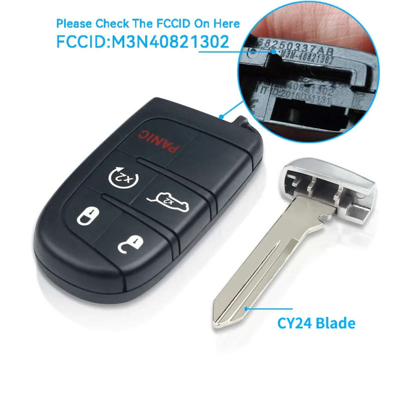 Smart Remote Car Key Fob For Chrysler 300C Dodge Charger Journey Challenge Dart Durango Jeep