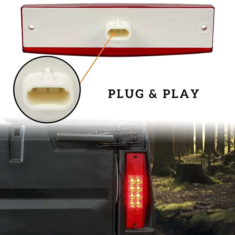 Red LED Rear Brake Stop Light For Polaris Ranger 400 570 800 EFI MIDSIZE/2411450 Light For Ranger