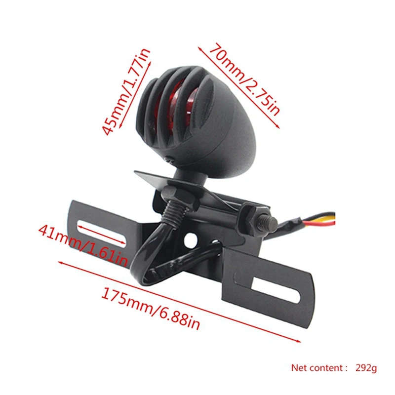 Turn Signal Light Yellow White Handle Bar End Indicator With Taillight Red Brake Stop Running Light