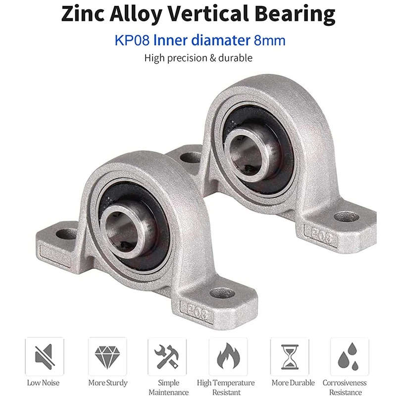 4 Pcs Bearing Housing Flange Bearing 8Mm KP08 Ball Bearing For Spare Parts For 3D Printer