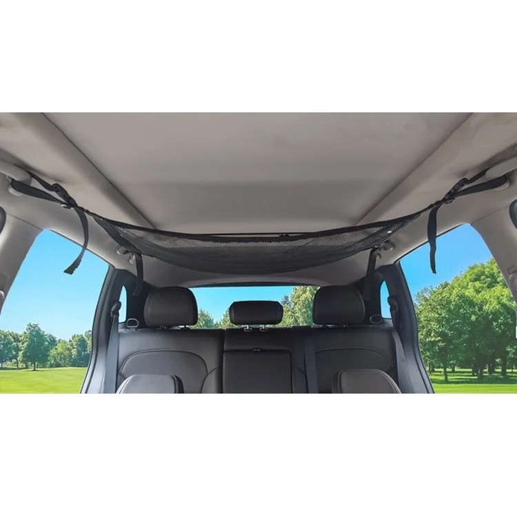 Car Roof Adjustable Simple Large Space Mesh Braided Chain Storage Bag