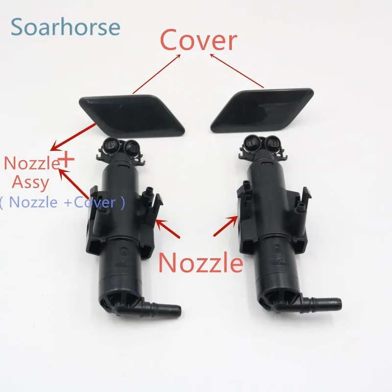 For Ford Kuga Escape 2017 2018 2019 Car Headlight Washer spray Jet Nozzle Cylinder with Cover Cap
