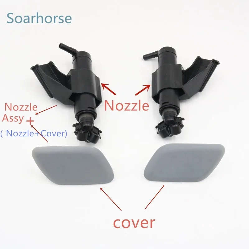 Car Headlight Washer Nozzle Headlamp spray Jet Nozzle Cylinder with Cover Cap For Ford Kuga Escape