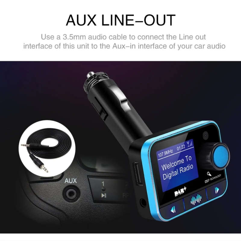 DAB008 Car DAB Digital Radio Bluetooth MP3 Player FM Transmitter