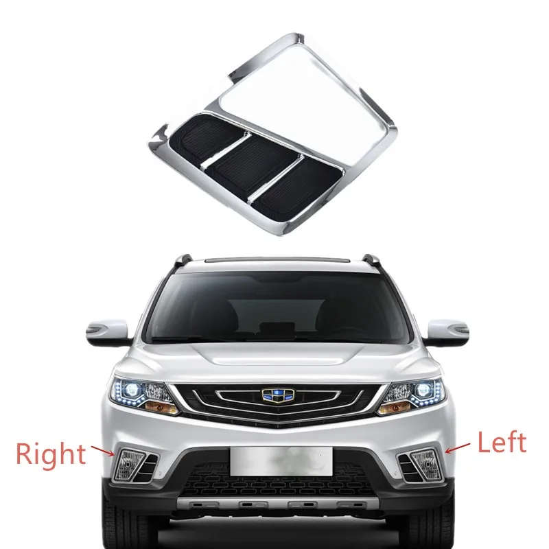 Front bumper fog light Trim cover Fog Lamp Frame For Geely Vision X6 Emgrand X7