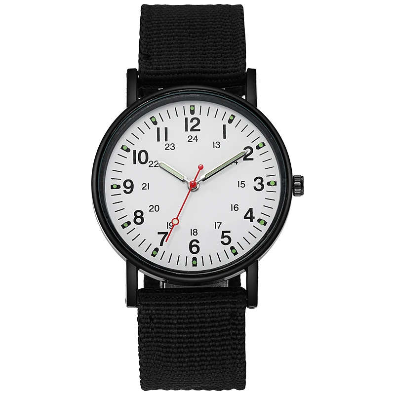 Luminous Nylon Band Military Watch Men Watches Army  Watch - WHITE