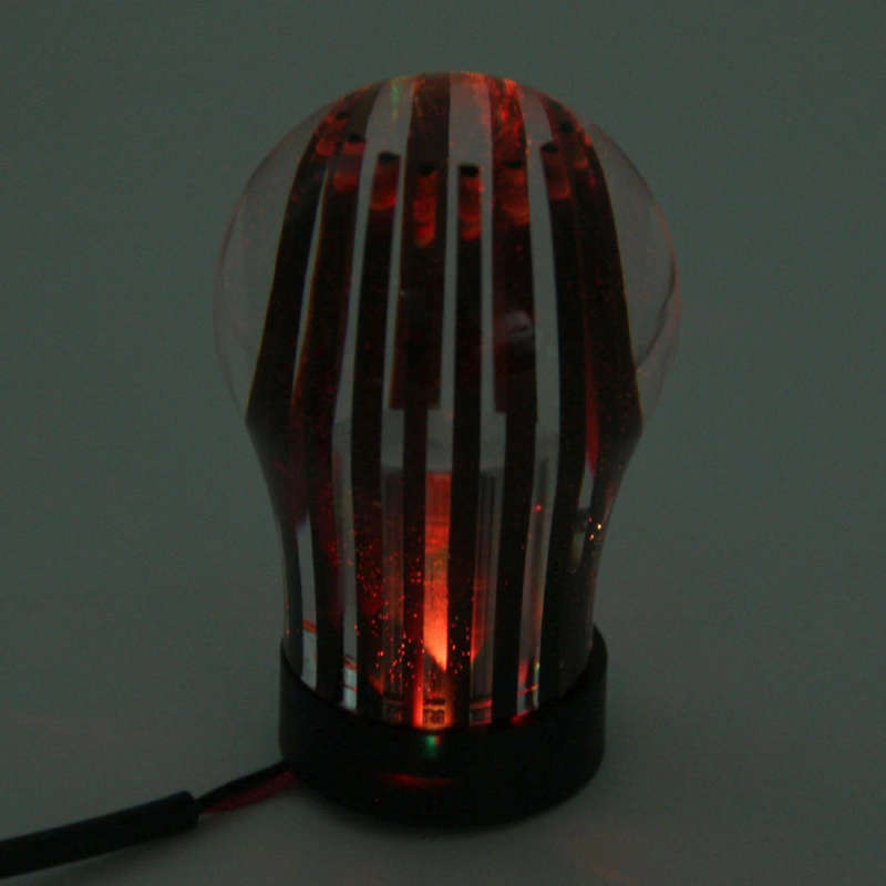 Crystal Three Light Car Breathing Racing Dash LED Magic Lamp Gear Head Shift Knob with Base