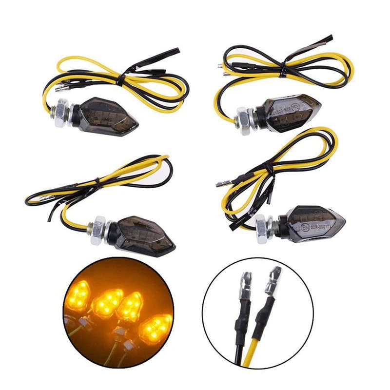 DC12V Motorcycle Smoke Lens Turn Signal Flasher Indicator Light Warning Light Direction Light