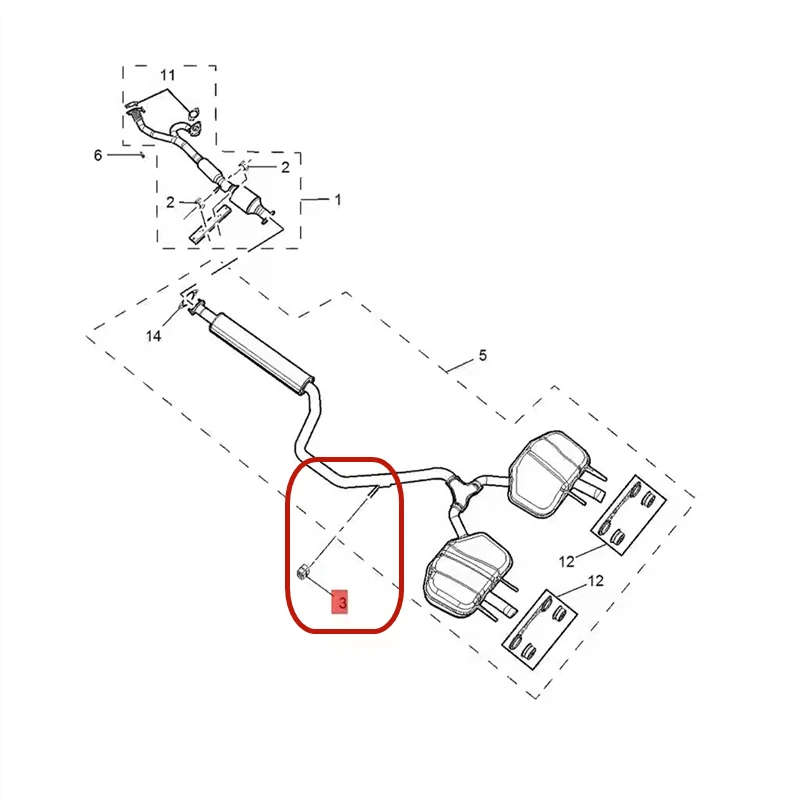Exhaust Muffler Lifting Pipe Lug Insulator For Chevrolet Cruze Orlando Opel Astra Zafira-C Insignia
