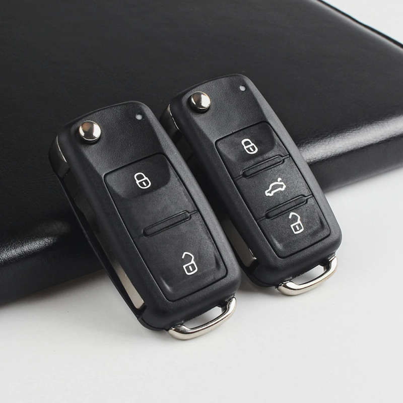 3 Button Folding Remote Car Key Shell Flip Case Fob for VW Polo Golf 4 7 6 MK6 Tiguan Touareg