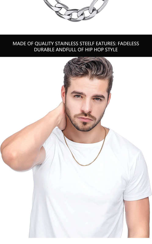 Retail Price R 850 / Genuine Stainless Steel Necklace For Man Women Gold Color