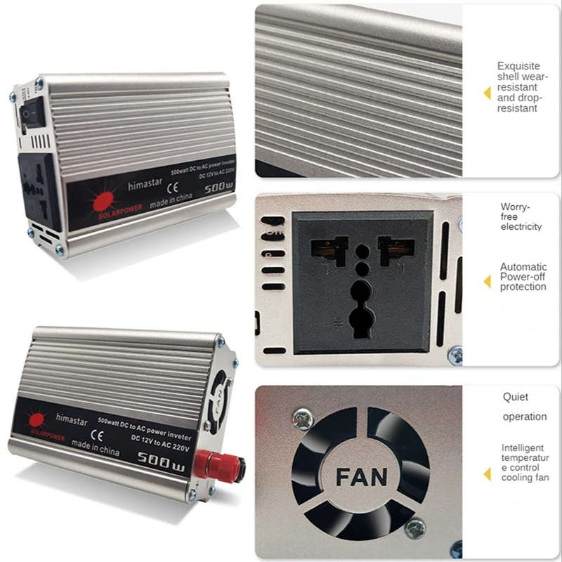 500 Watts 12v DC to 220v AC Inverter 500W 12V