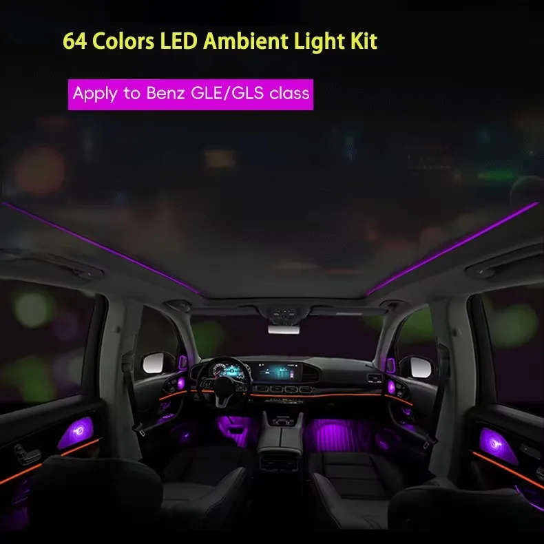 X167 Car Door Midrange Speaker Cover With Ambient Lights for Mercedes Benz GLE/GLS-class W167 Horn