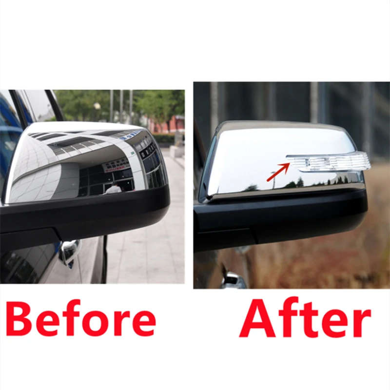 For Toyota Tundra Sequoia Left Right Side Rear view Mirror Shell Cover With LED Light Signal Lamp