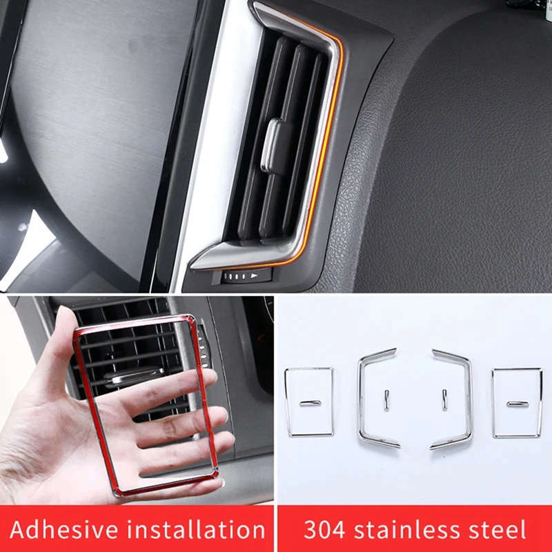 Car Air Conditioning Air Outlet Decoration Sequins For Toyota Land Cruiser 200 J20 J2 2016-2020