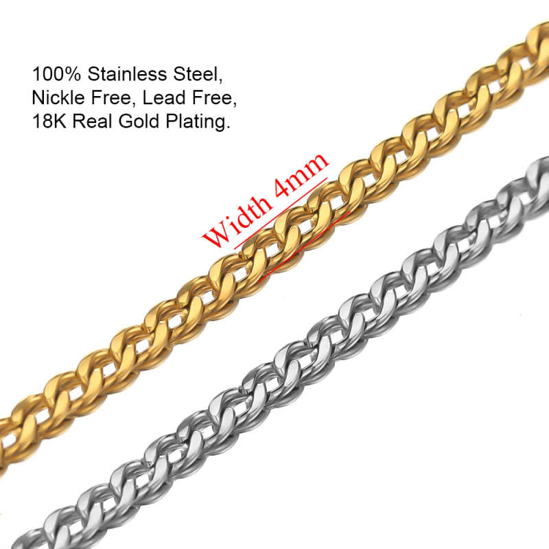 Retail Price R 850 / Genuine Stainless Steel Necklace For Man Women Gold Color
