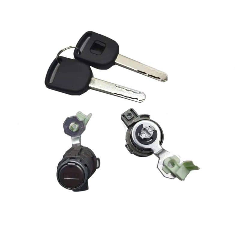 Car Lock Set Ignition Switch Barrel Door Lock Barrel with 2 Keys for HONDA CRV 2003-2006