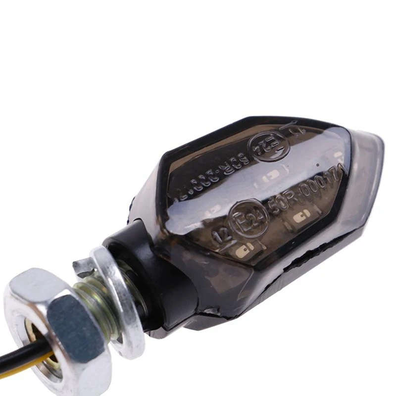 DC12V Motorcycle Smoke Lens Turn Signal Flasher Indicator Light Warning Light Direction Light