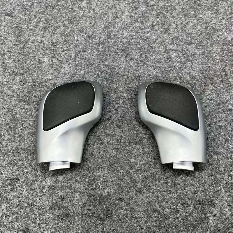 OEM Chrome Matt With Leather Shift Knob Gear Side Cover DSG Emblem For VW Golf 6 7 R GTI Passat