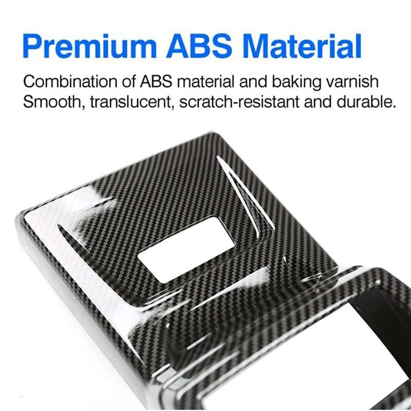 For - A3 A3L 2021-22 Car Rear Seat Armrest Air Vent Outlet Cover Trim Anti-Kick Decor Accessories