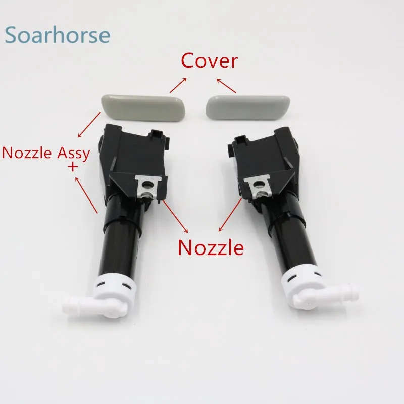 For Mitsubishi headlight washer spray nozzle Assy headlamp water Jet nozzle with cover cap