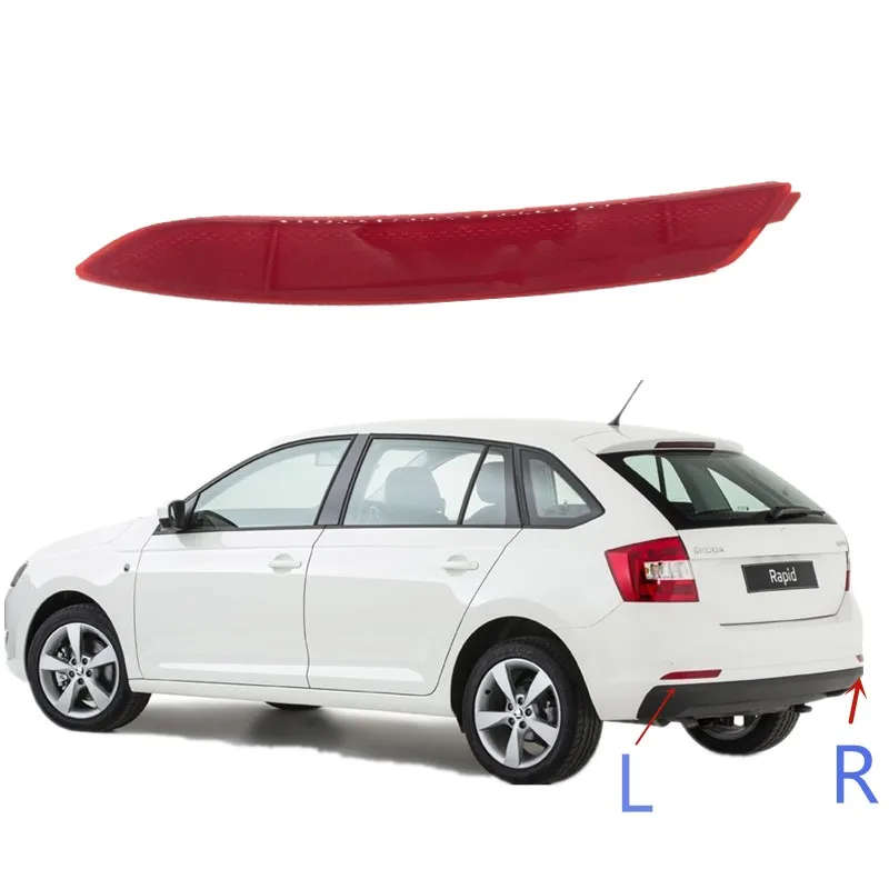 Rear Bumper Reflectors Lights For Skoda Rapid Spaceback 13-19 Warning Lamps Stop Lamps Brake Lights