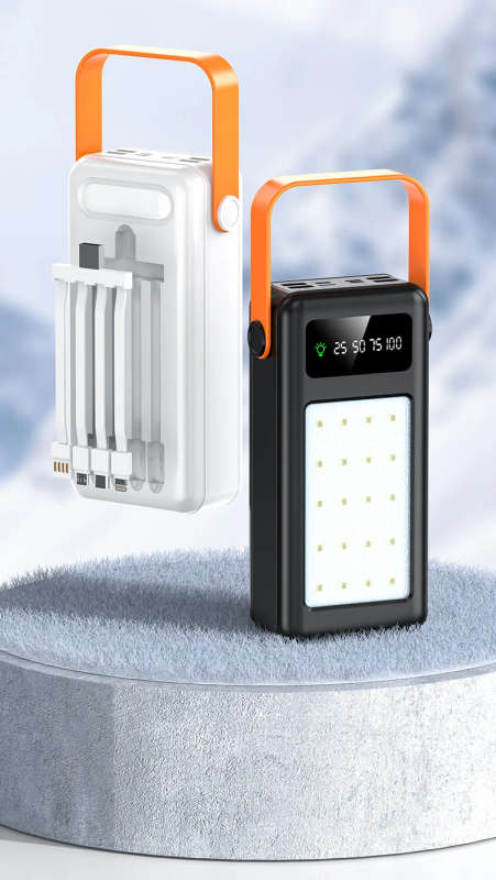 Portable Power Bank 100000mAh 5 Ports External Battery Charger with Lights