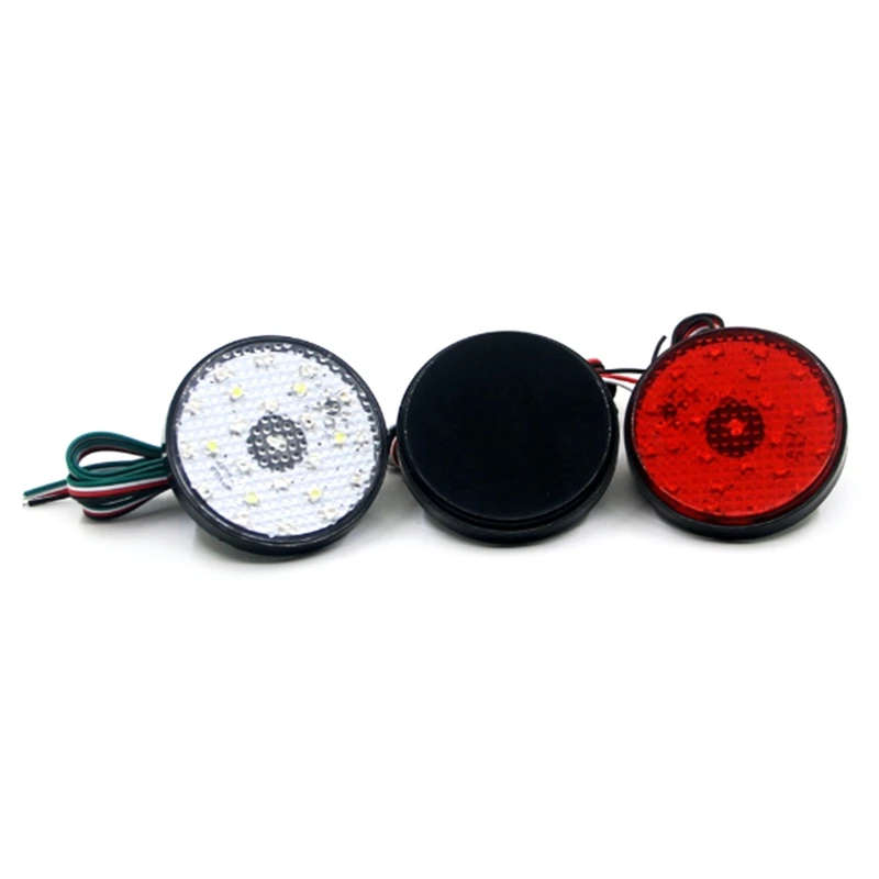5.8CM Round LED Rear Bumper Reflector Tail Light Brake Lamp For Toyota Highlander Mitsubithi ASX