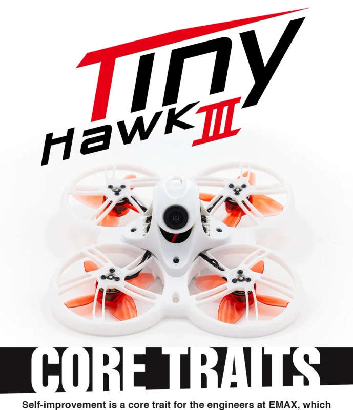 Emax Tinyhawk III RTF Kit 3 FPV Racing Drone F4 15000KV RunCam Nano 4 25-100-200mW