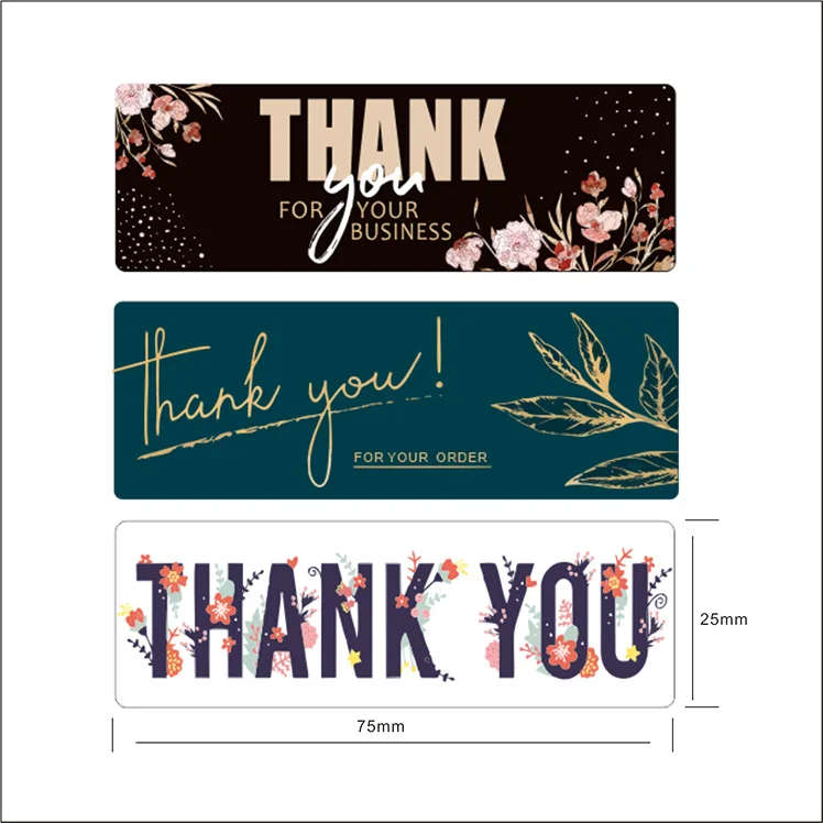 40pcs Paper Label Stickers Thank You Stickers Business Packaging Seal Labels