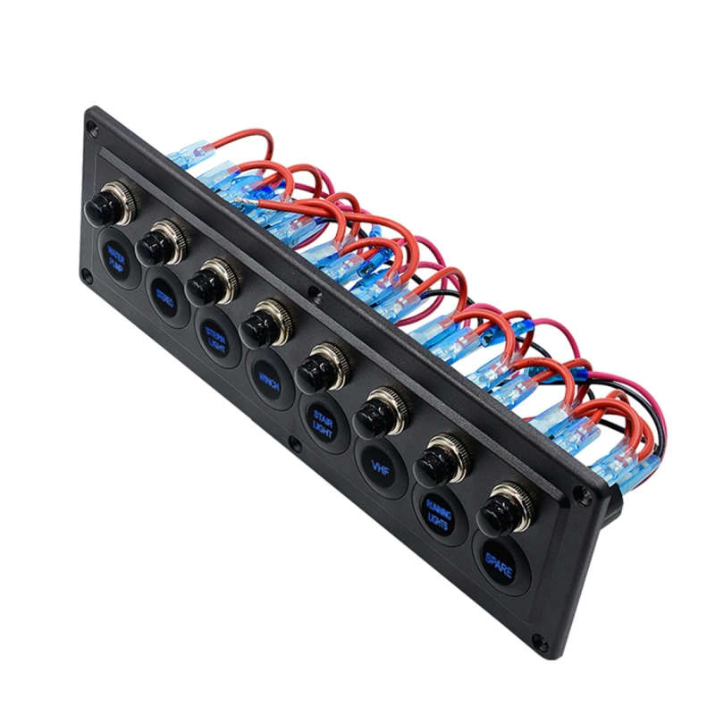 CS-976A3 12-24V 8 Way Switches Single Touch Switch Panel for Car RV Boat Yacht