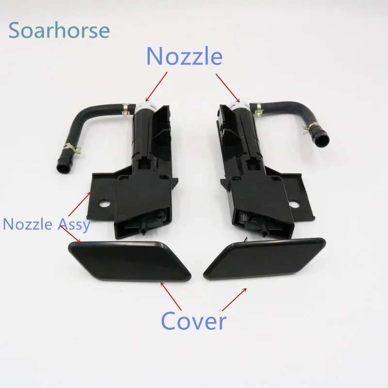 For Subaru outback Car headlight water spray nozzle Assy headlamp washer nozzle with cover cap
