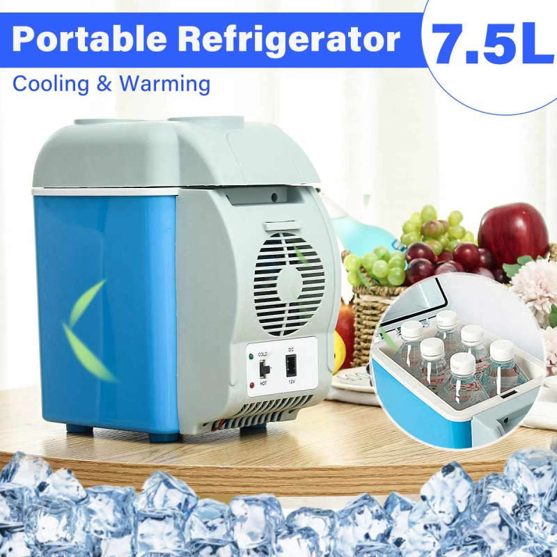 7.5L 12V Portable Car Cooler/Warmer Electric Fridge Travel Refrigerator