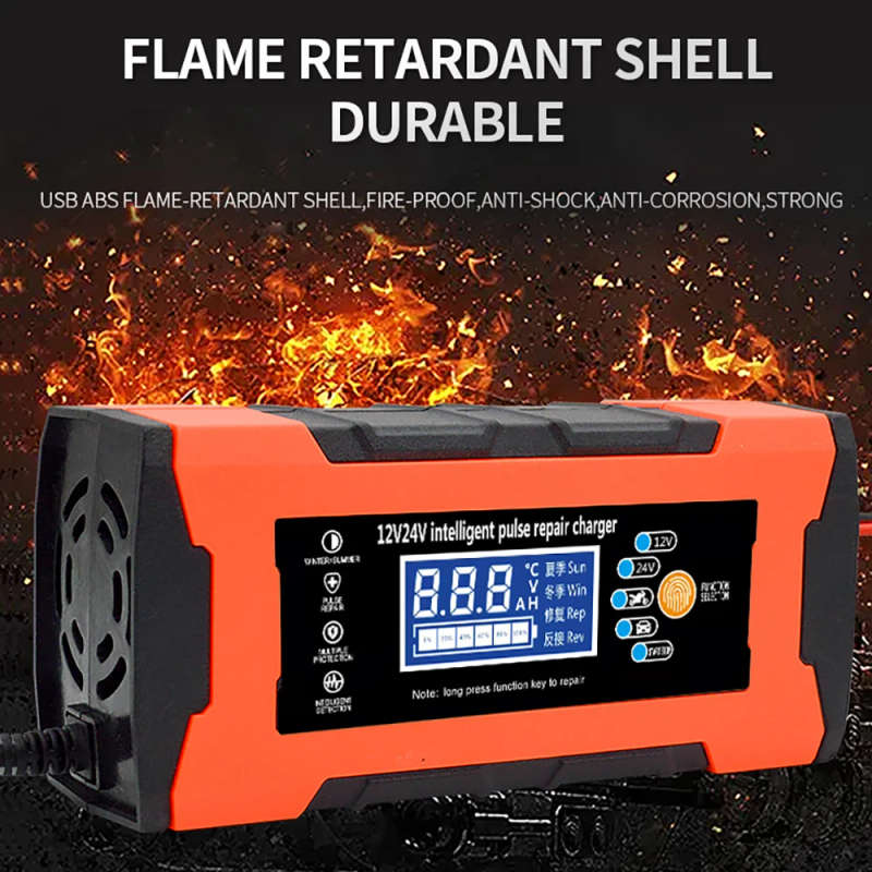 12V 10A / 24V 5A Battery Charger - Fully Intelligent Pulse Repair Charger - 12V/24V Auto Conversion