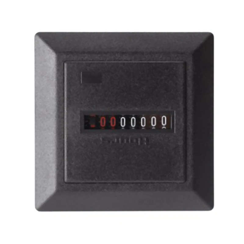 5X AC 220-240V Square Non-Resettable Quartz Sealed Hour Meter Gauge Black