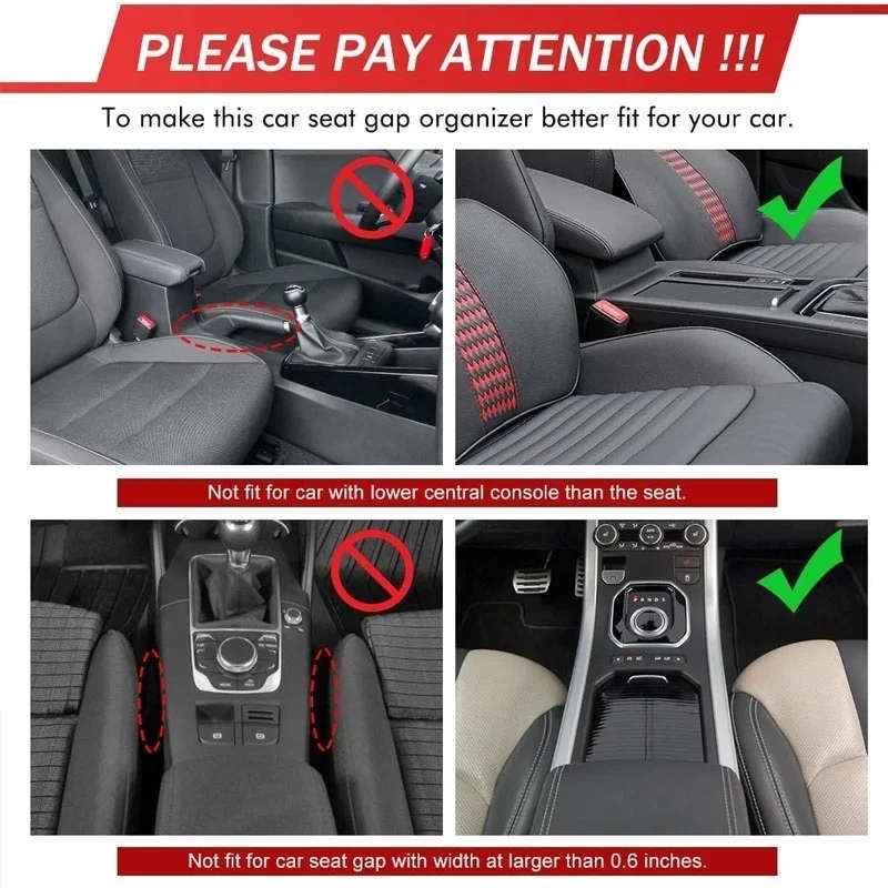 Car Multi-functional Driver Seat Console PU Leather Box Cigarette Lighter Charging