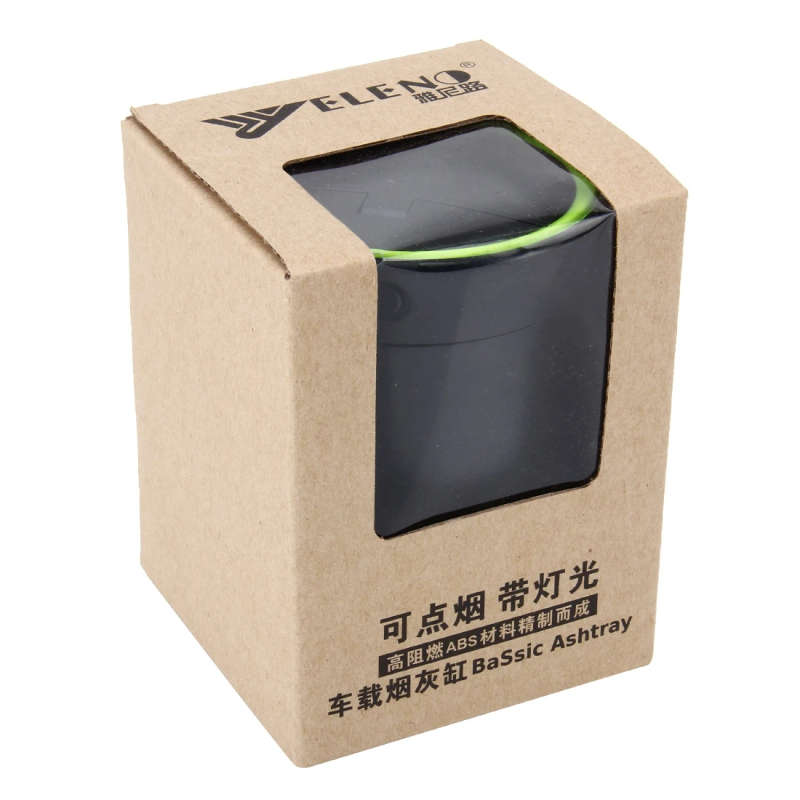 Universal Portable Car ABS Trash Rubbish Bin Ashtray with Blue LED Light and Lit