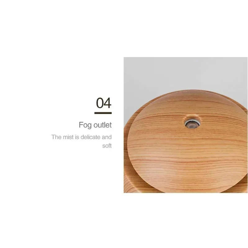 Ultrasonic aroma humidifier with color changing LED