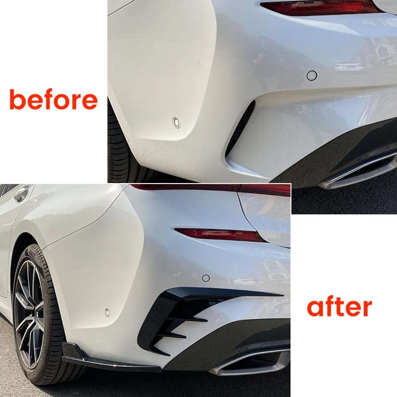 G20 Rear Bumper Lip Spoiler Side Air Vent Outlet Cover Trim for -BMW 3 Series G20 M Sport 320I