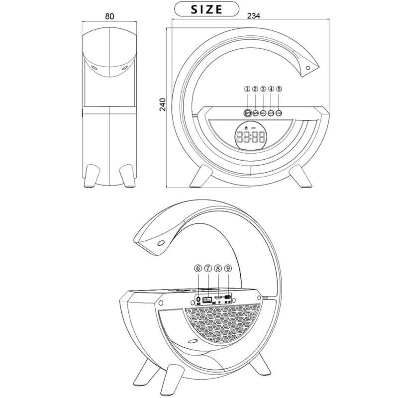 LED Wireless Charging Speaker & Alarm Clock