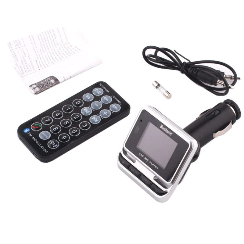 FM12B Car Bluetooth FM Transmitter with Remote Control, Support USB / TF Card / MP3 Music Play