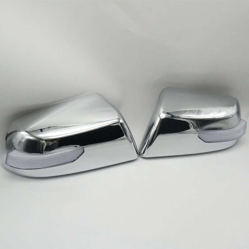 For Toyota Tundra Sequoia Left Right Side Rear view Mirror Shell Cover With LED Light Signal Lamp